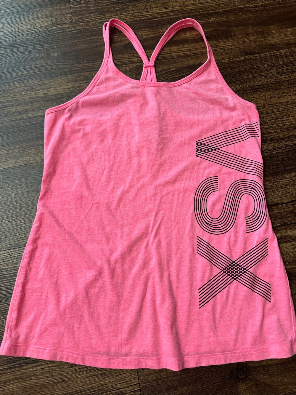 VSX MEDIUM Pink Racerback Tank Top Cotton blend